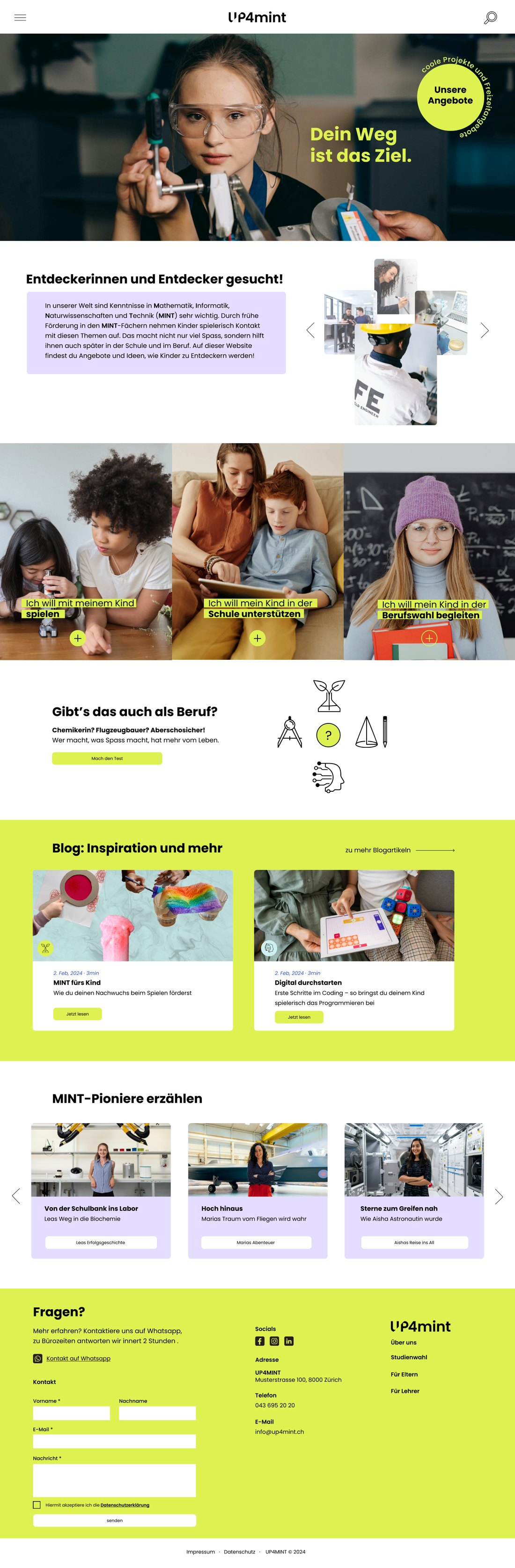 The homepage, full length