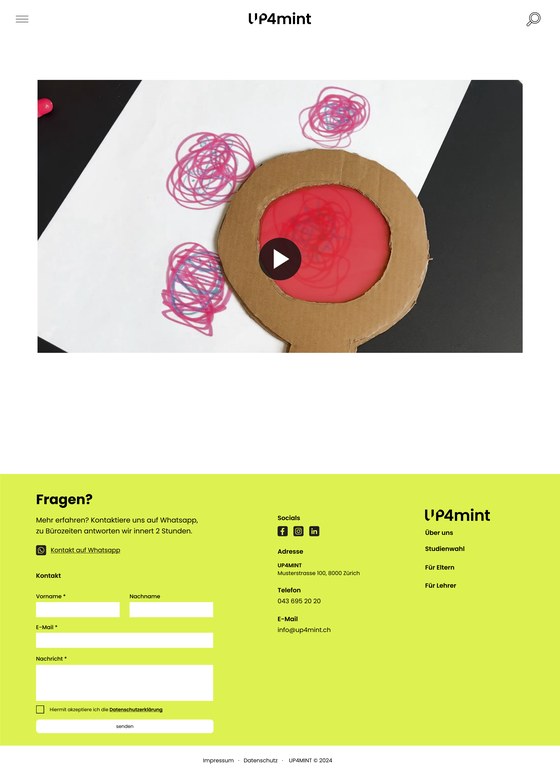 Experiment page